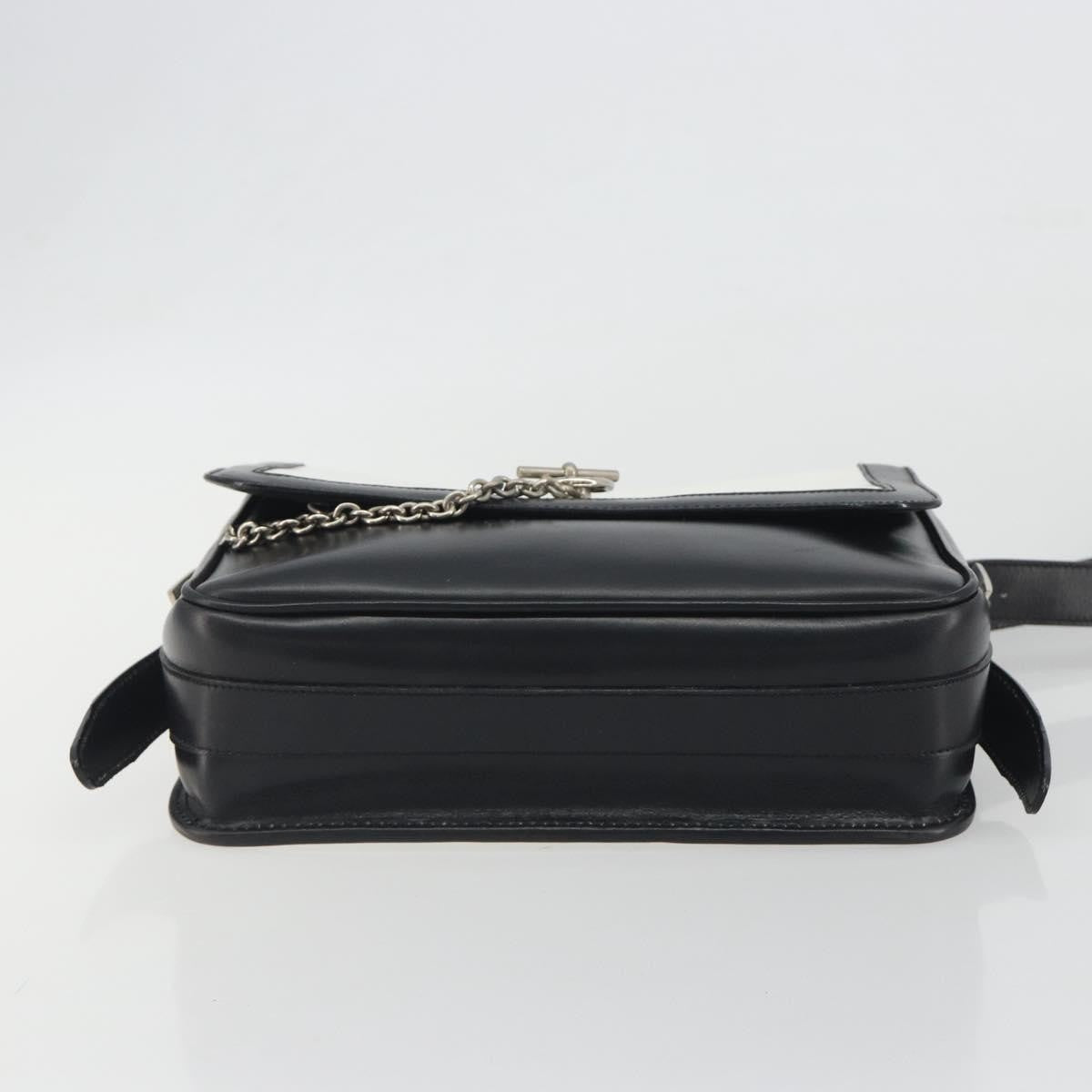 Celine Vintage Leather White Leather Shoulder Bag Bag (Pre-Owned)