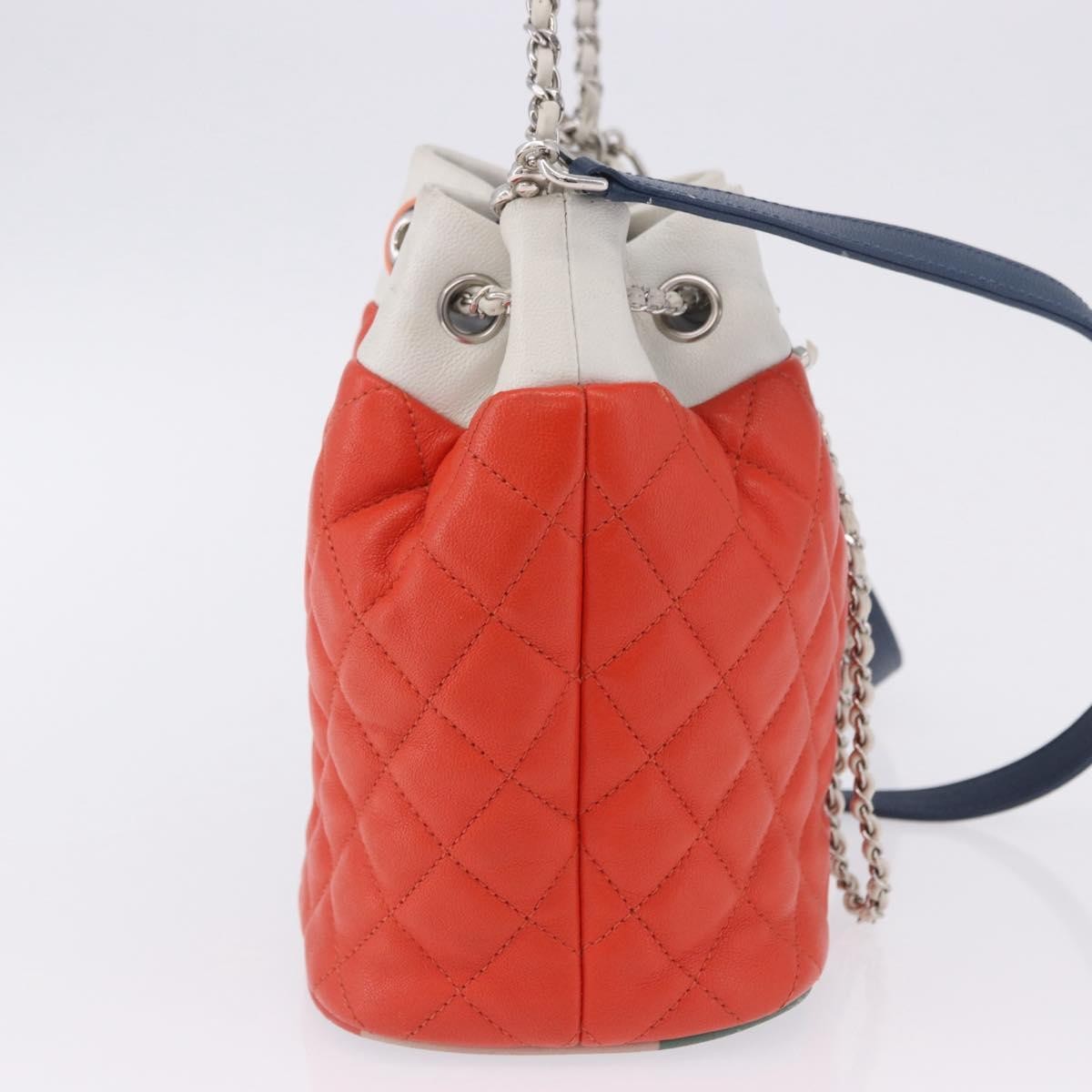 Chanel Cuba Drawstring Bucket Quilted Lambskin Red Leather Shoulder Bag Bag (Pre-Owned)
