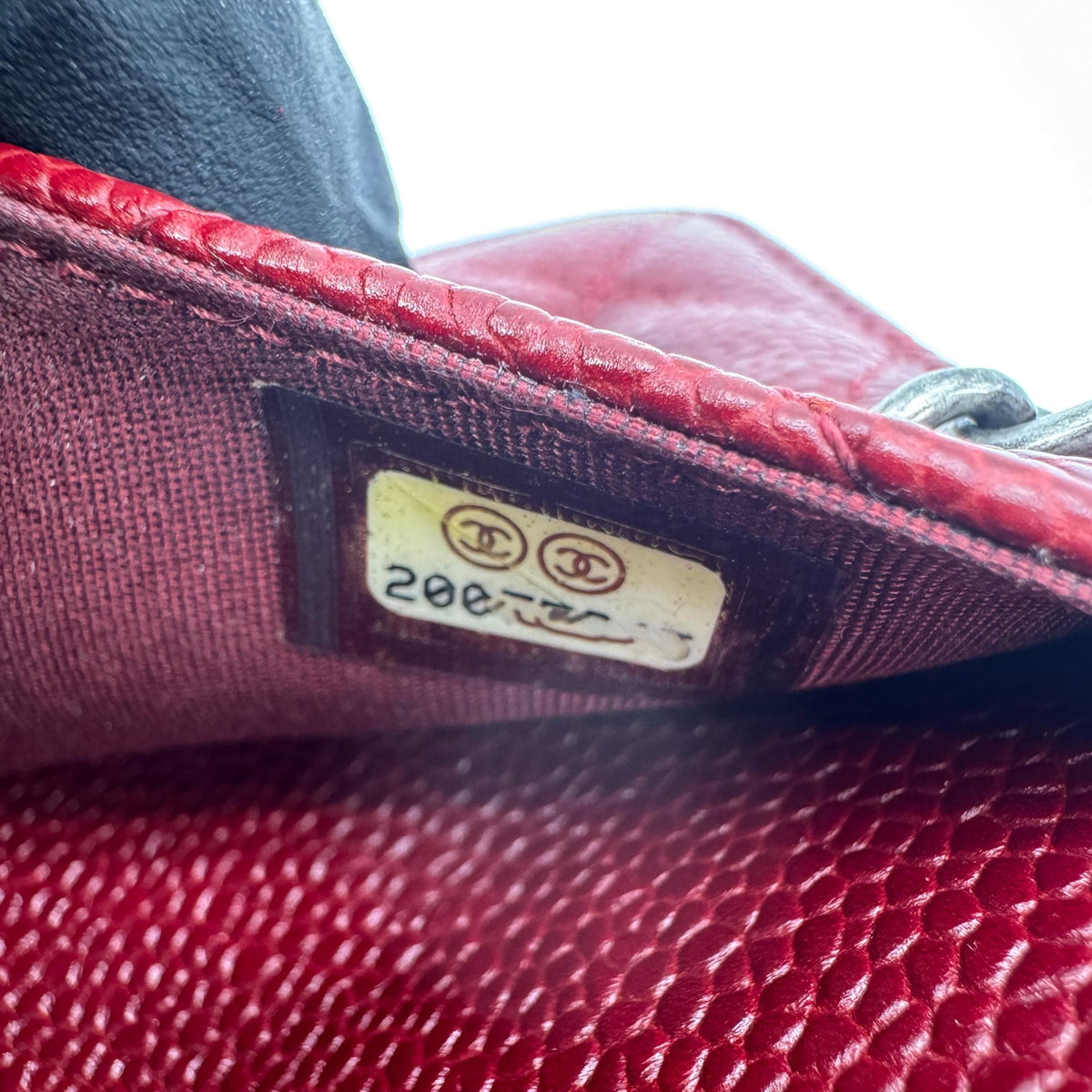 Chanel Boy Wallet On Short Chain Quilted Lambskin Burgundy Leather Crossbody Bag Bag (Pre-Owned)