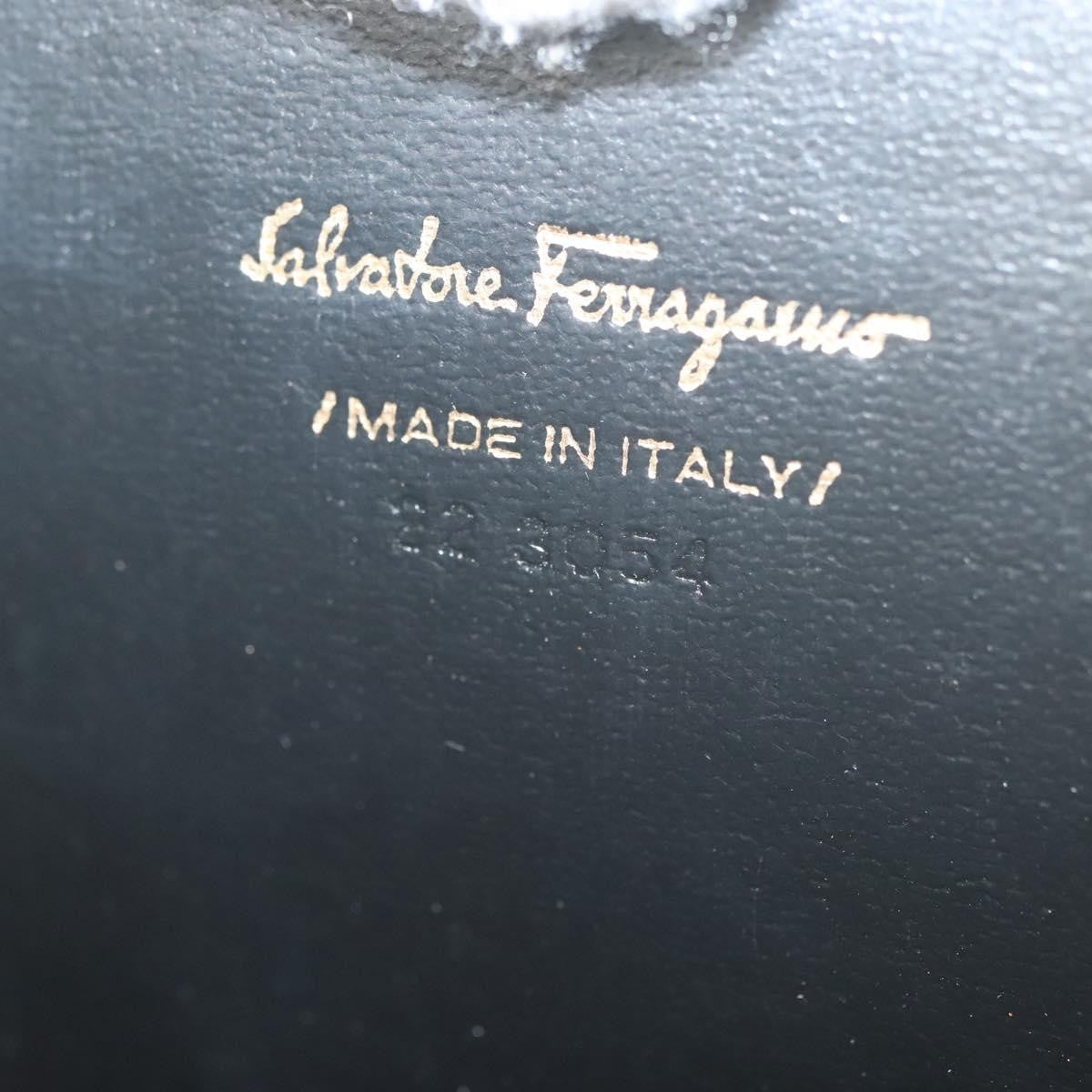 Salvatore Ferragamo Vala Leather Black Leather Shoulder Bag Bag (Pre-Owned)