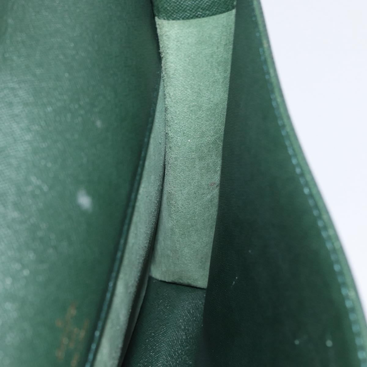 Louis Vuitton Serviette Kourad Taiga Leather Green Leather Briefcase Bag (Pre-Owned)