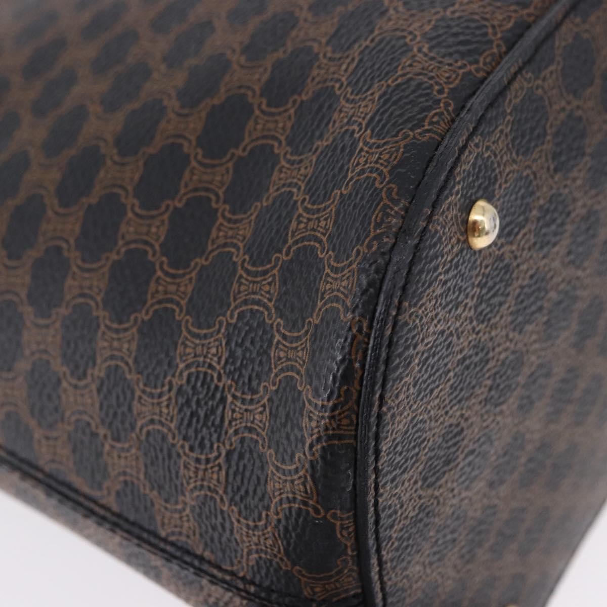 Celine Macadam Toile Triomphe Black Canvas Handbag (Pre-Owned)