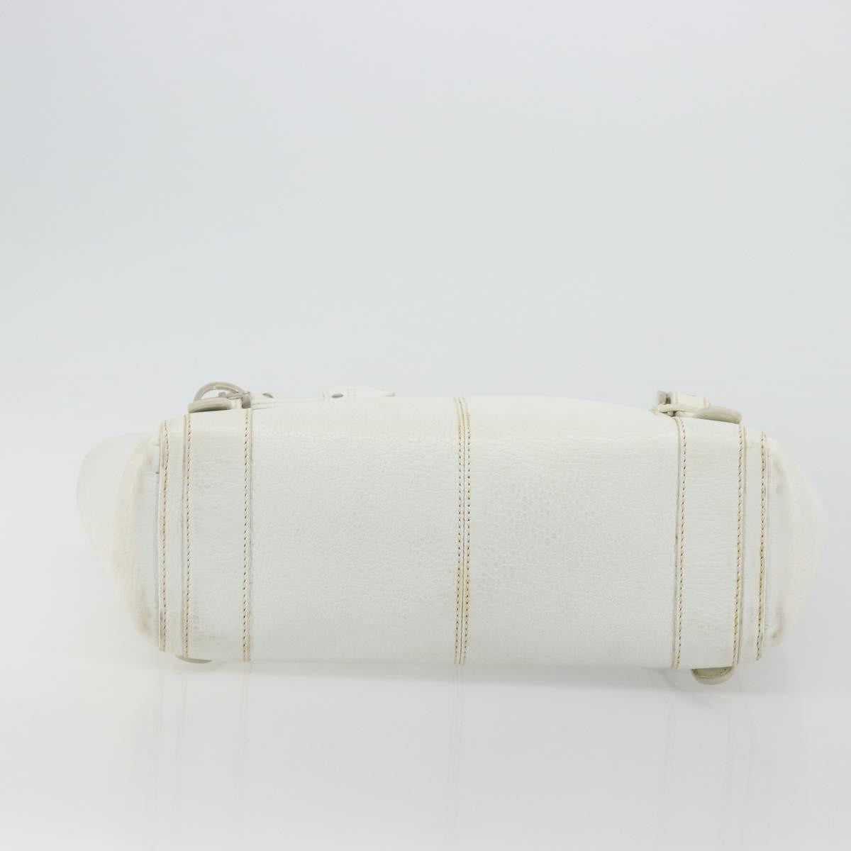 Loewe Senda Leather White Leather Handbag (Pre-Owned)