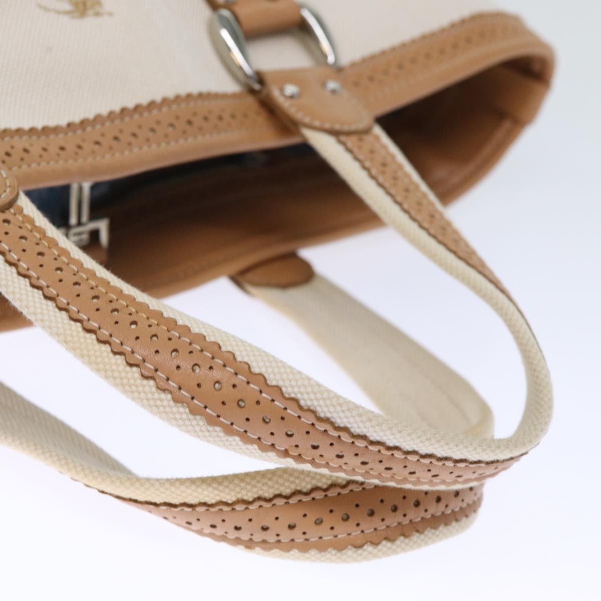 Burberry Blue Label Canvas Beige Canvas Tote Bag Bag (Pre-Owned)