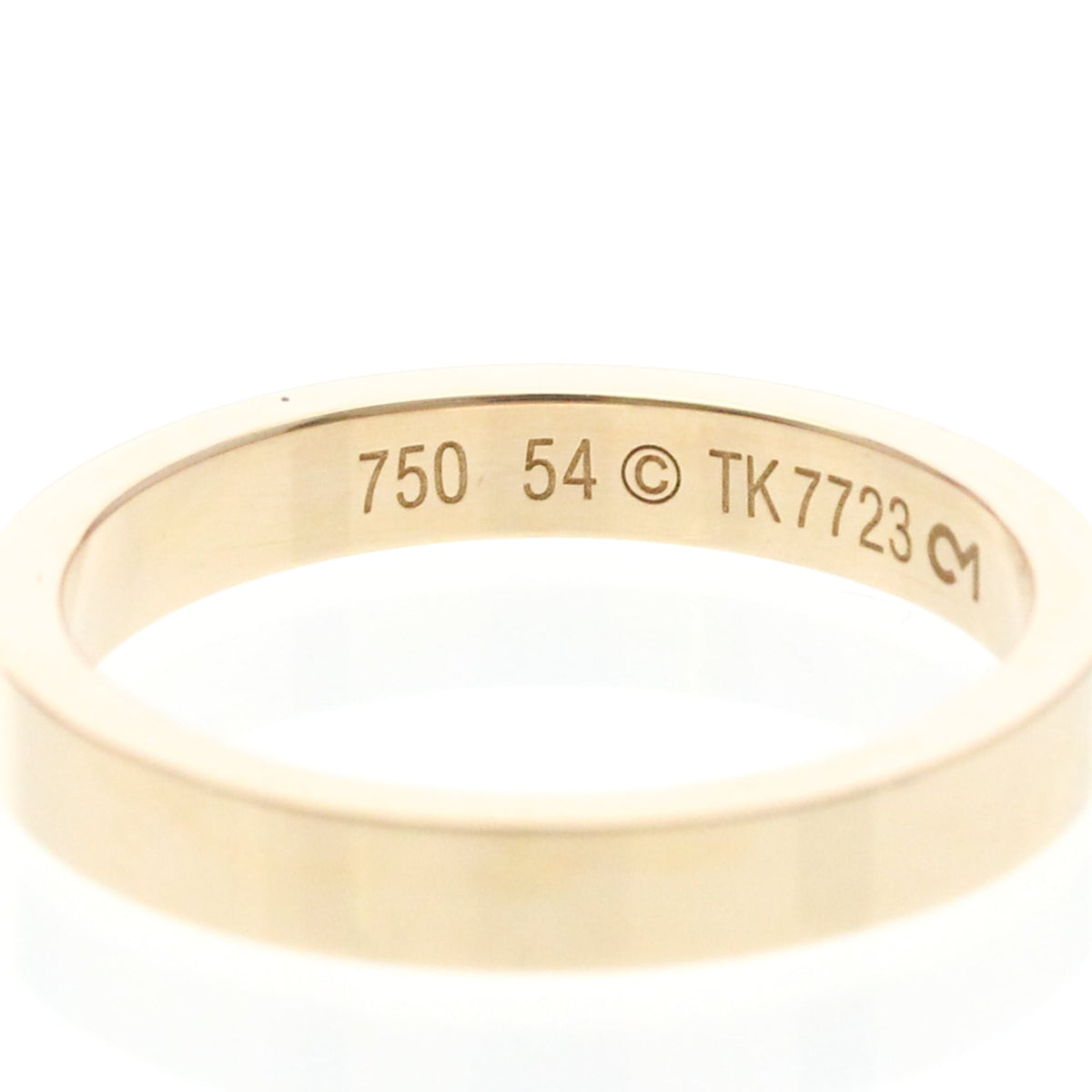Cartier C De Cartier Wedding Band 18K Rose Gold Gold Pink_Gold Ring Jewelry (Pre-Owned)