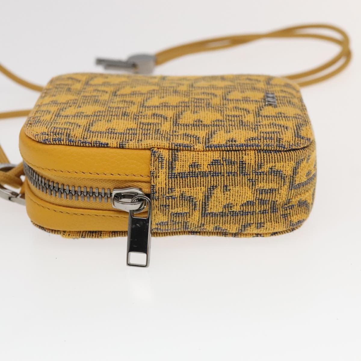 Christian Dior Vintage Trotter Canvas Yellow Canvas Clutche & Pouche Bag (Pre-Owned)