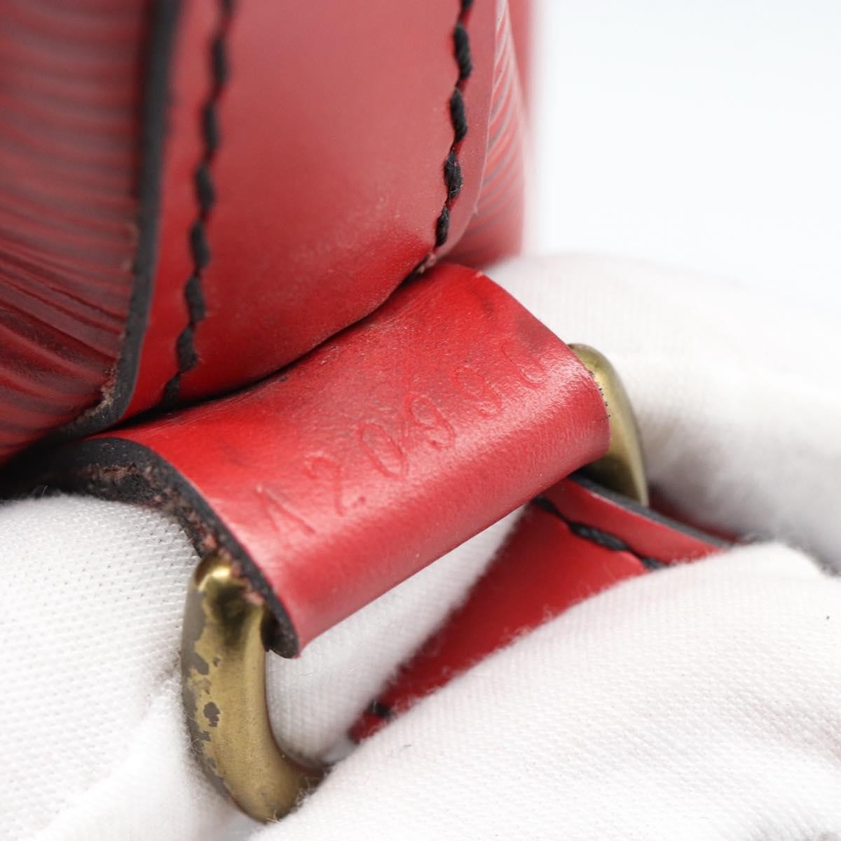 Louis Vuitton Petit Noe Monogram Canvas Red Leather Shoulder Bag Bag (Pre-Owned)