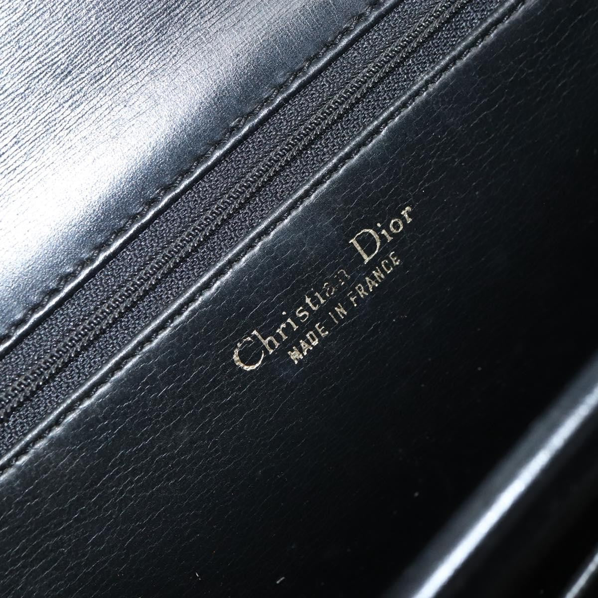 Christian Dior Shoulder Leather Black Leather Shoulder Bag Bag (Pre-Owned)