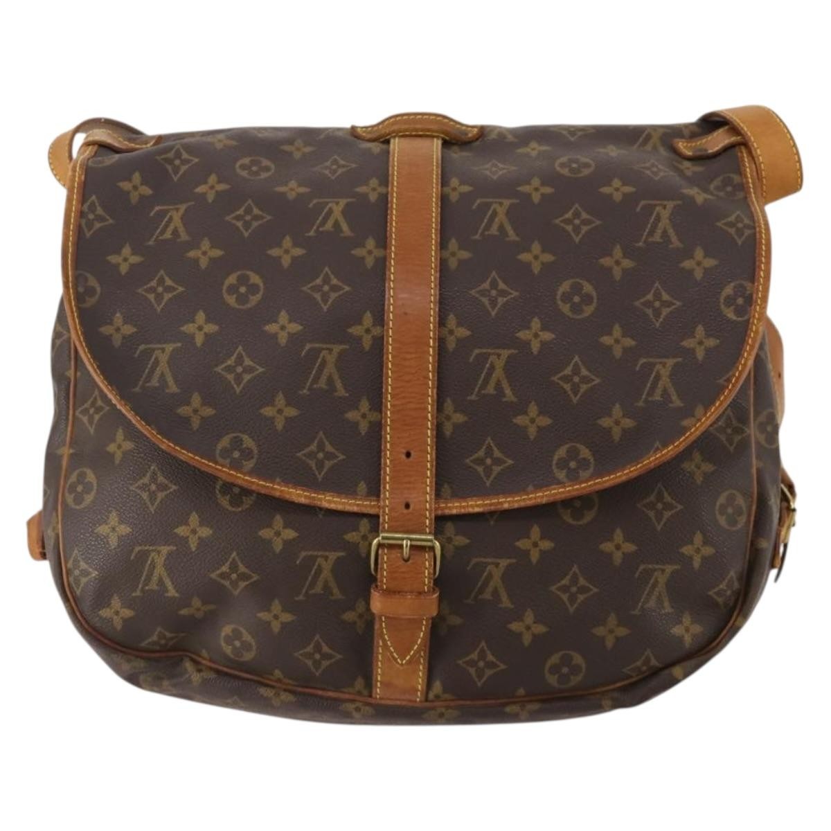 Louis Vuitton Saumur Monogram Canvas Brown Canvas Handbag (Pre-Owned)