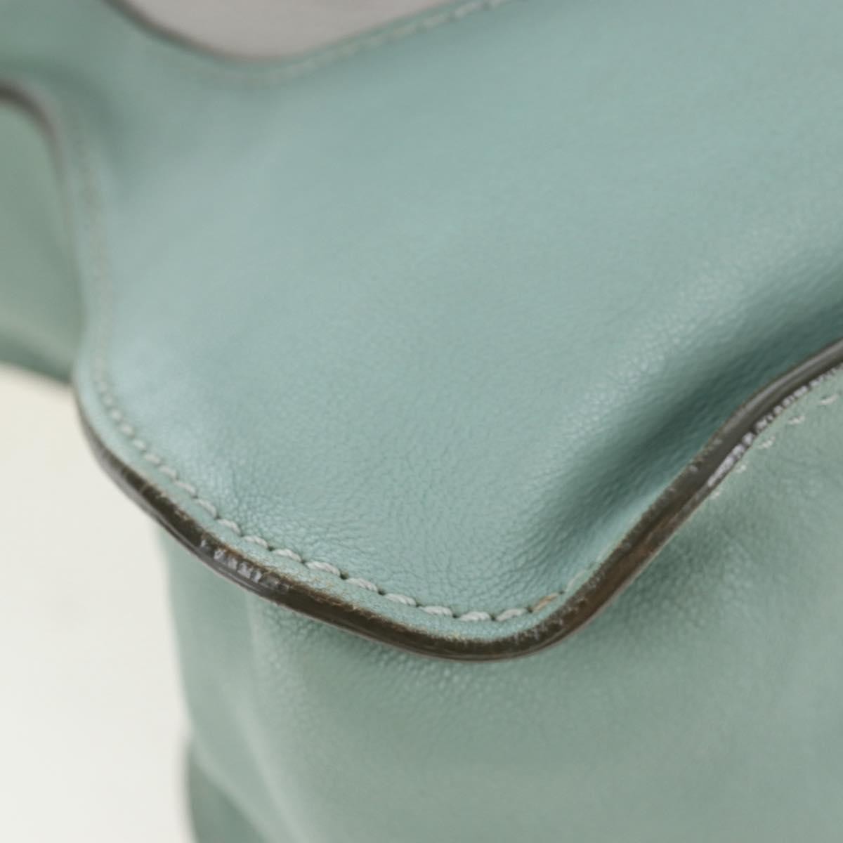 Chloe Marcie Top Handle Leather Green Leather Handbag (Pre-Owned)