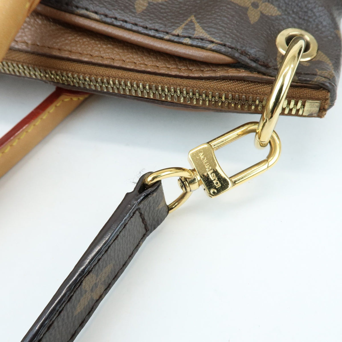Louis Vuitton Pallas Monogram Canvas With Leather Brown Canvas Tote Bag Bag (Pre-Owned)