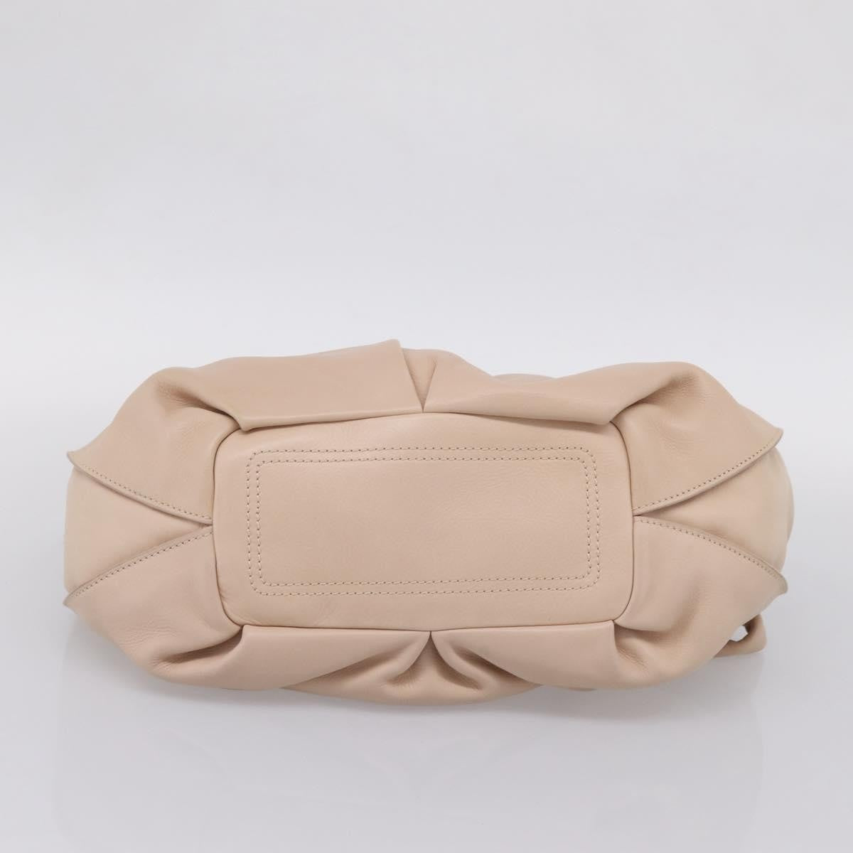 Celine Bittersweet Leather Beige Leather Handbag (Pre-Owned)