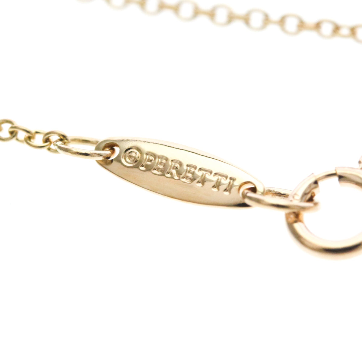 Tiffany & Co. Elsa Peretti Diamonds By The Yard Pendant 18K Rose Gold With Pear-Shaped Diamond Gold Pink_Gold Necklace Jewelry (Pre-Owned)