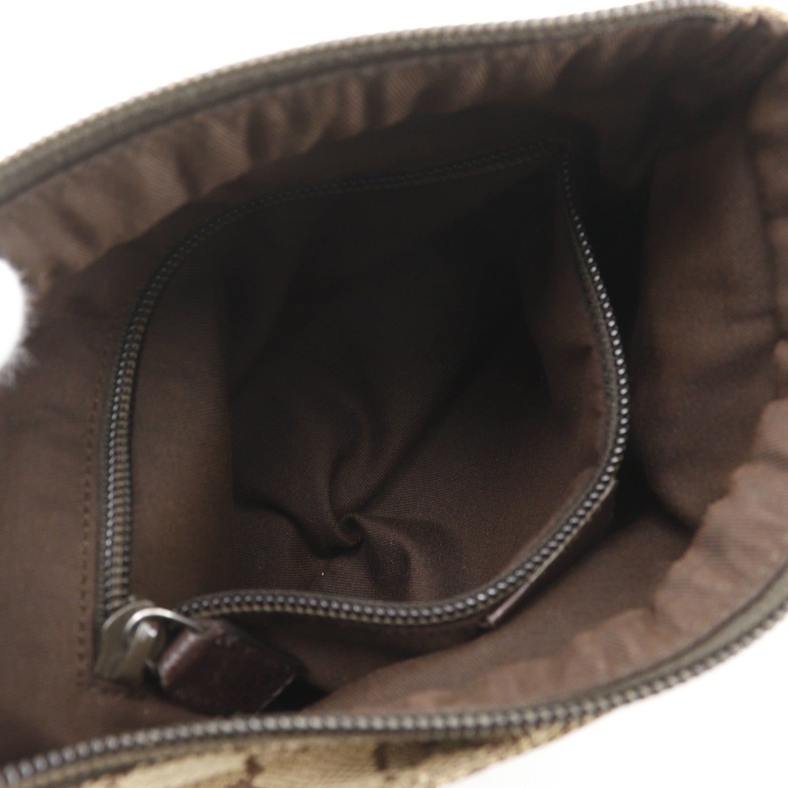 Gucci Web Strap Zip Messenger Gg Canvas And Leather Brown Canvas Shoulder Bag Bag (Pre-Owned)