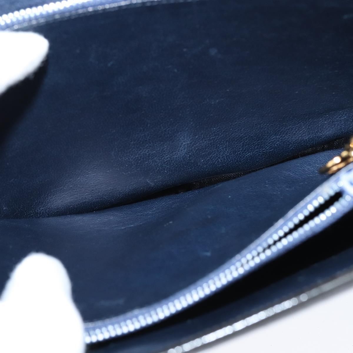 Celine Vintage Carriage Flap Clutch Leather Black Patent_Leather Shoulder Bag Bag (Pre-Owned)