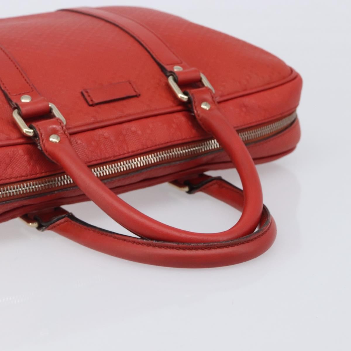 Gucci Bright Convertible Diamante Leather Red Leather Briefcase Bag (Pre-Owned)