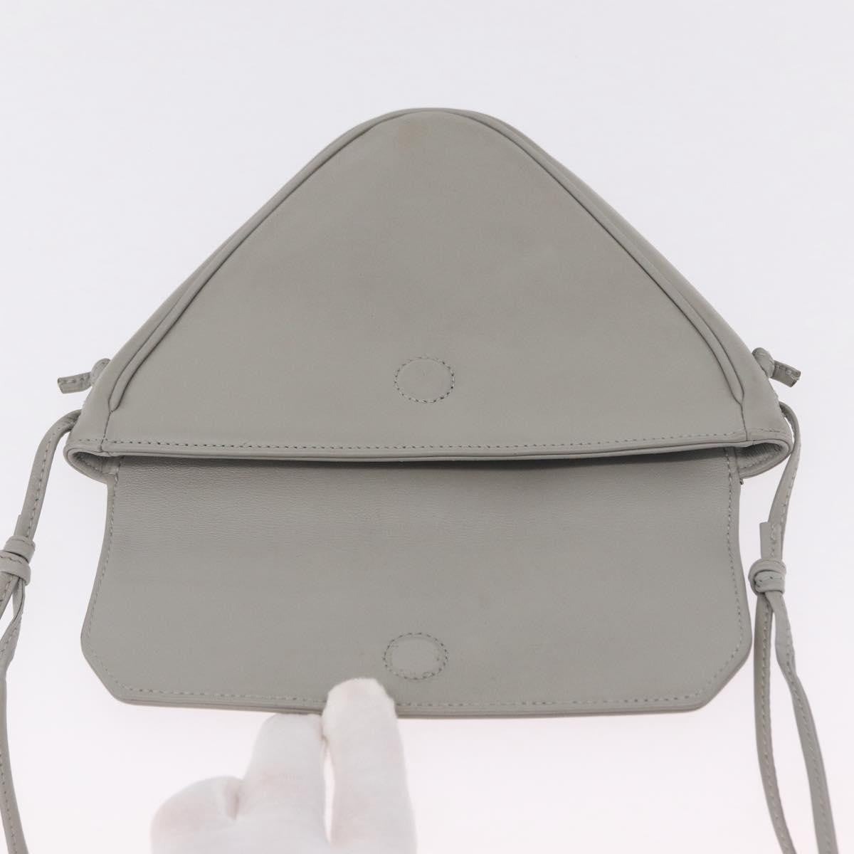 Celine Triangle Leather Gray Leather Handbag (Pre-Owned)