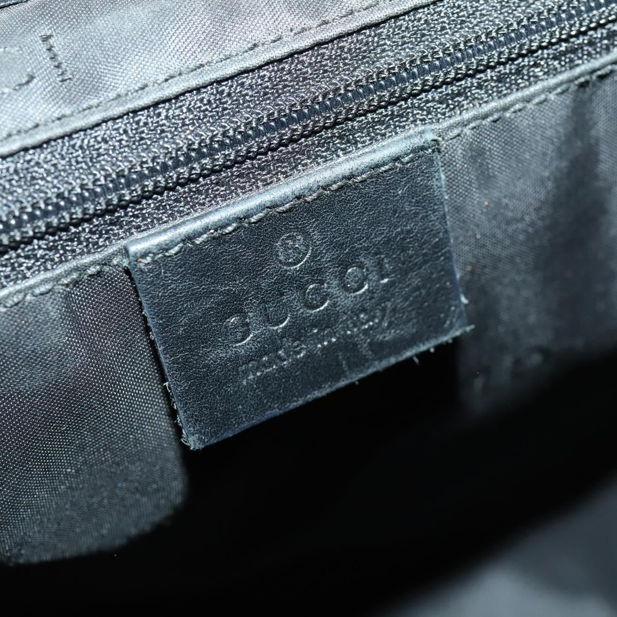 Gucci Vintage Jackie Gg Canvas And Leather Black Canvas Backpack Bag (Pre-Owned)