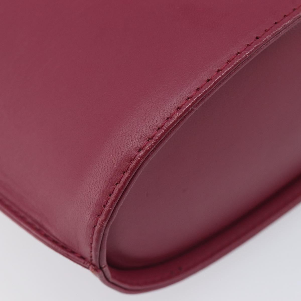 Saint Laurent Vintage Shoulder Bag Leather Burgundy Leather Shoulder Bag Bag (Pre-Owned)