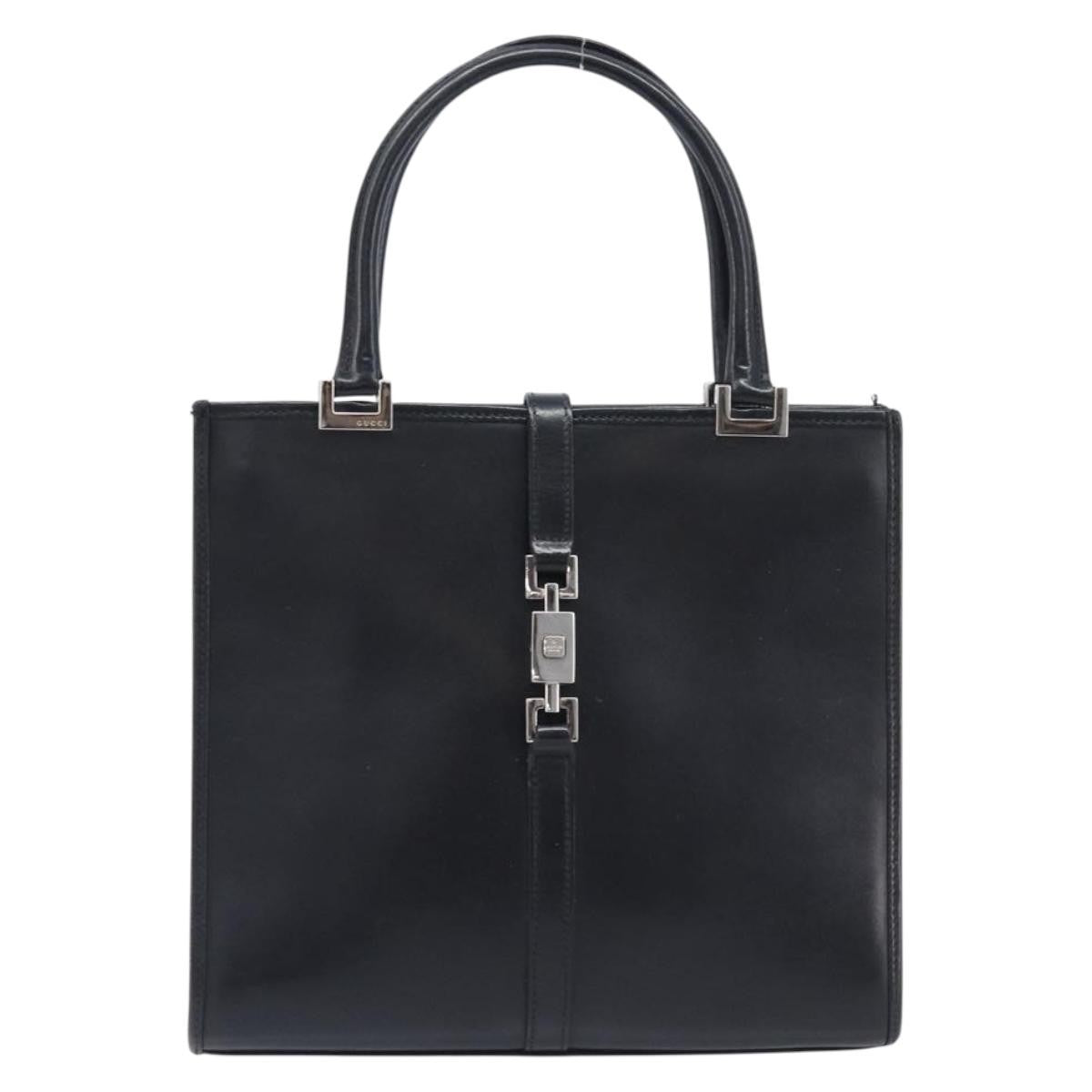 Gucci Jackie Leather Black Leather Tote Bag Bag (Pre-Owned)