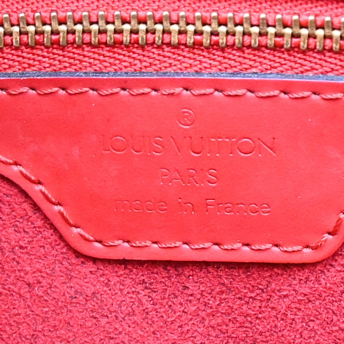 Louis Vuitton Lussac Epi Leather Red Leather Handbag (Pre-Owned)