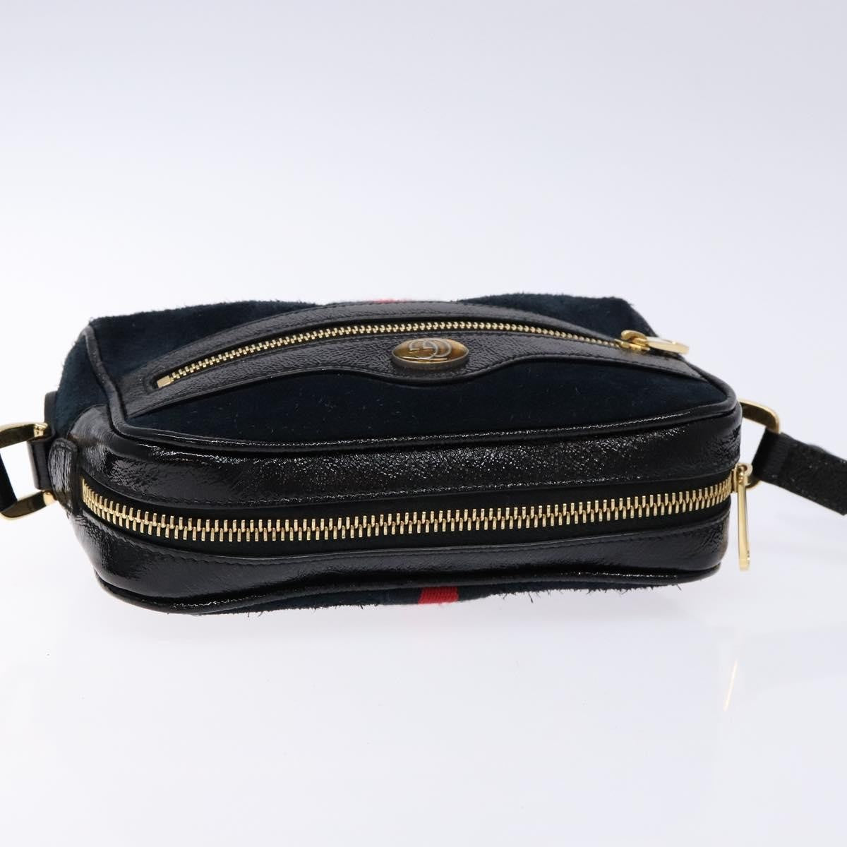 Gucci Ophidia Suede Navy Suede Shoulder Bag Bag (Pre-Owned)