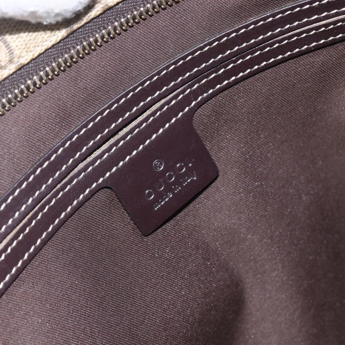 Gucci Zip Top Messenger Gg Coated Canvas Beige Canvas Shoulder Bag Bag (Pre-Owned)