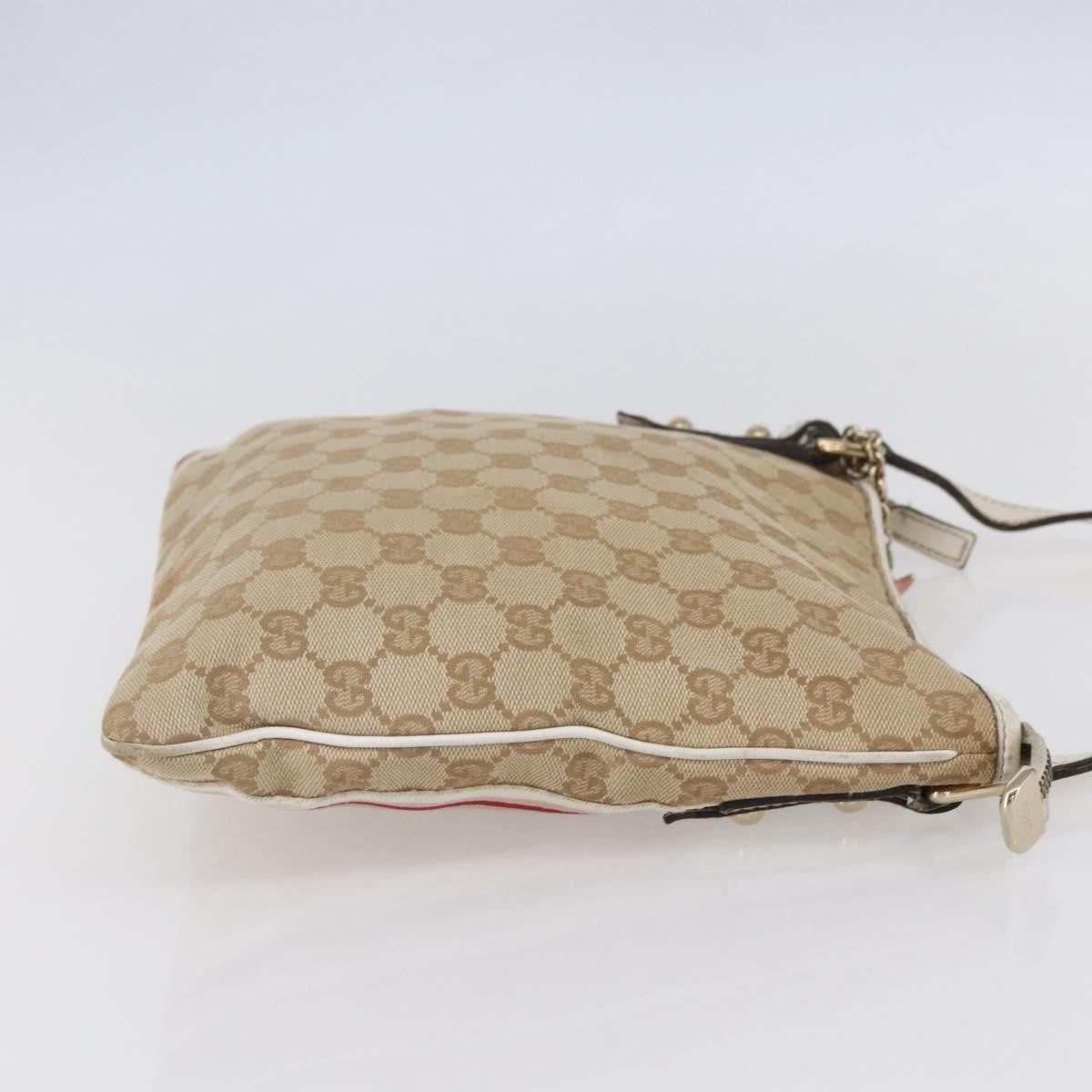 Gucci Jolicoeur Messenger Gg Canvas Beige Canvas Shoulder Bag Bag (Pre-Owned)