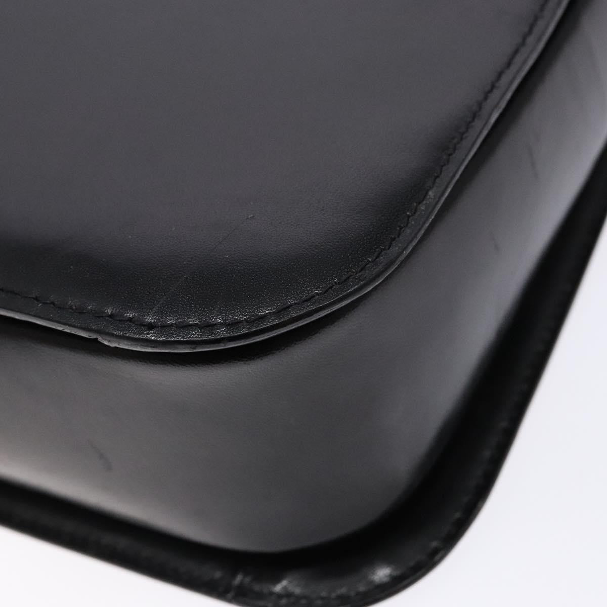Bally Handbag Leather Black Leather Handbag (Pre-Owned)