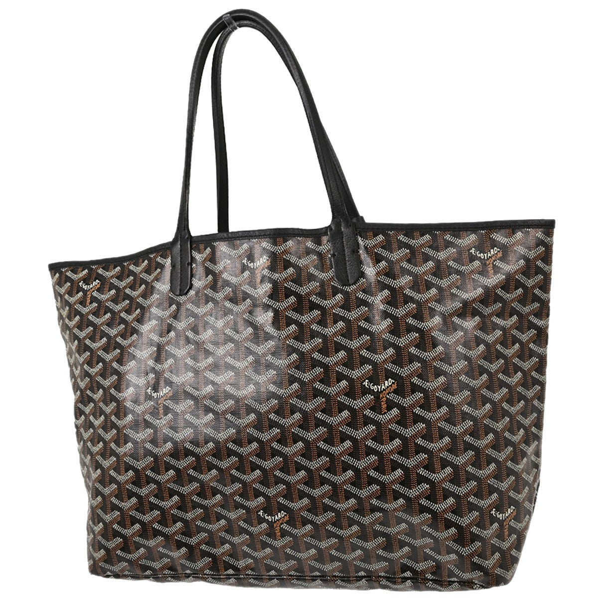 Goyard Saint Louis Coated Canvas Black Canvas Tote Bag Bag (Pre-Owned)