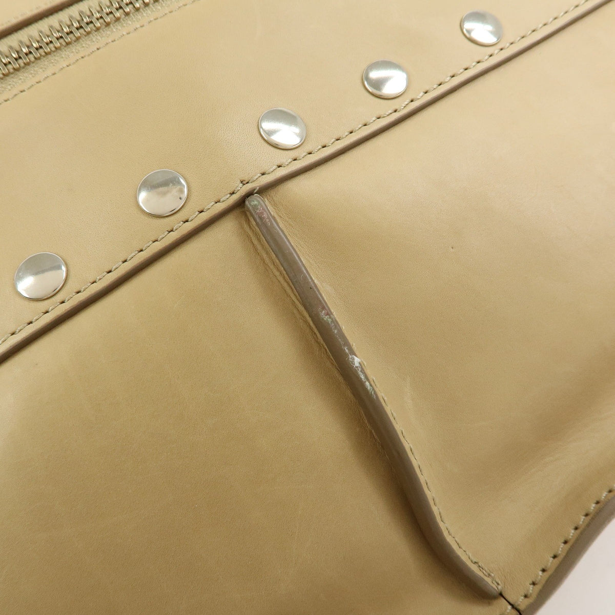 Celine Bowling Leather Beige Leather Handbag (Pre-Owned)