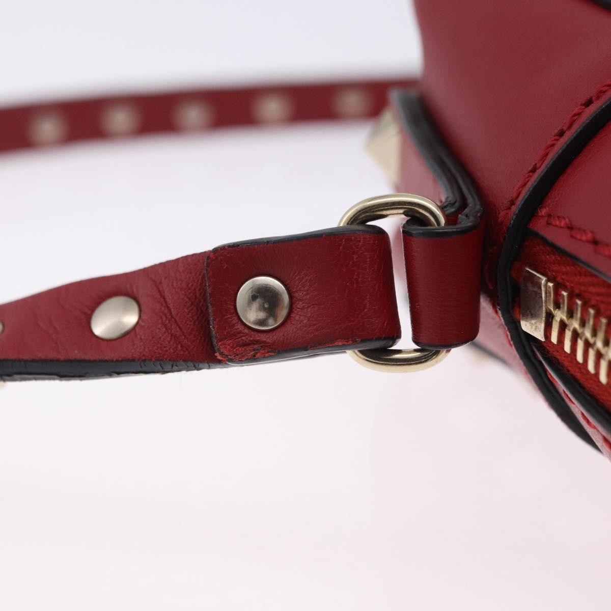Valentino Garavani Rockstud Camera Leather Red Leather Crossbody Bag Bag (Pre-Owned)