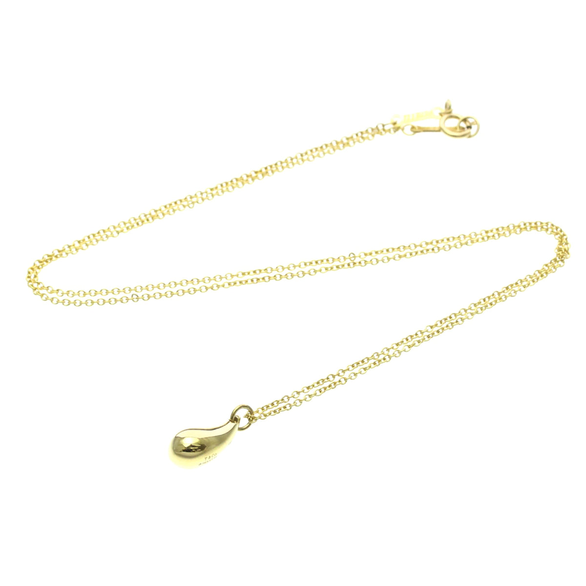 Tiffany & Co. Elsa Peretti Teardrop Pendant 18K Yellow Gold Gold Yellow_Gold Necklace Jewelry (Pre-Owned)