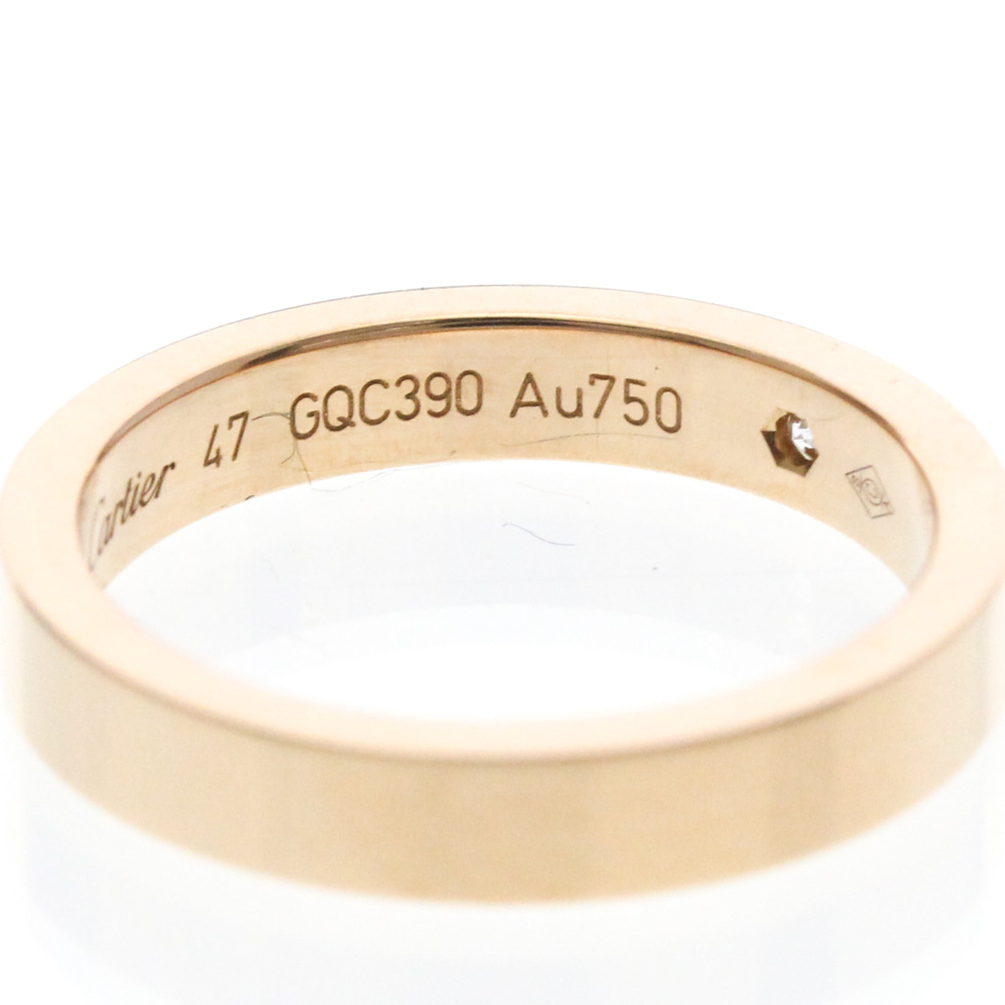 Cartier C De Cartier 18K Pink Gold And Diamond Gold Pink_Gold Ring Jewelry (Pre-Owned)