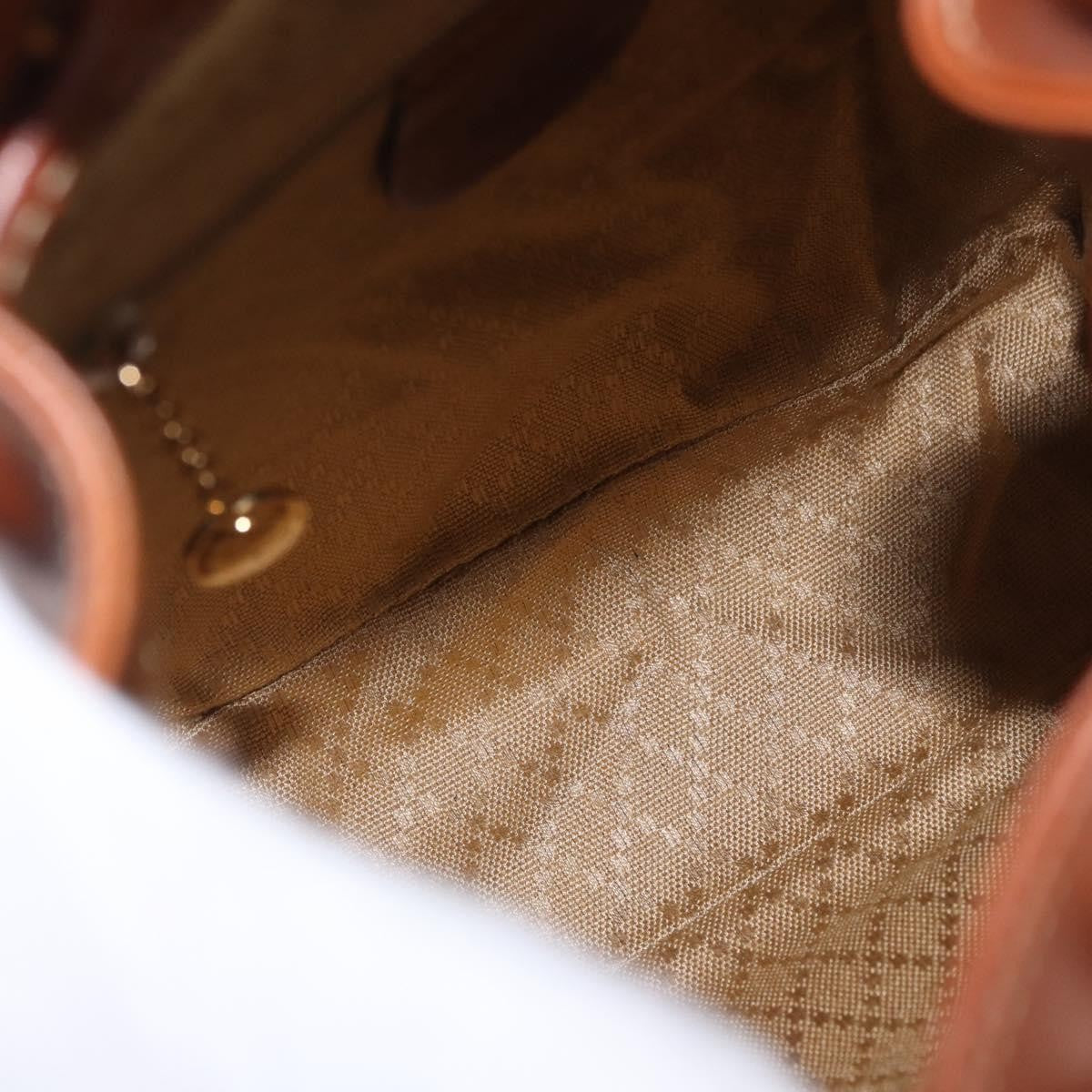 Gucci Vintage Bamboo Leather Brown Leather Backpack Bag (Pre-Owned)