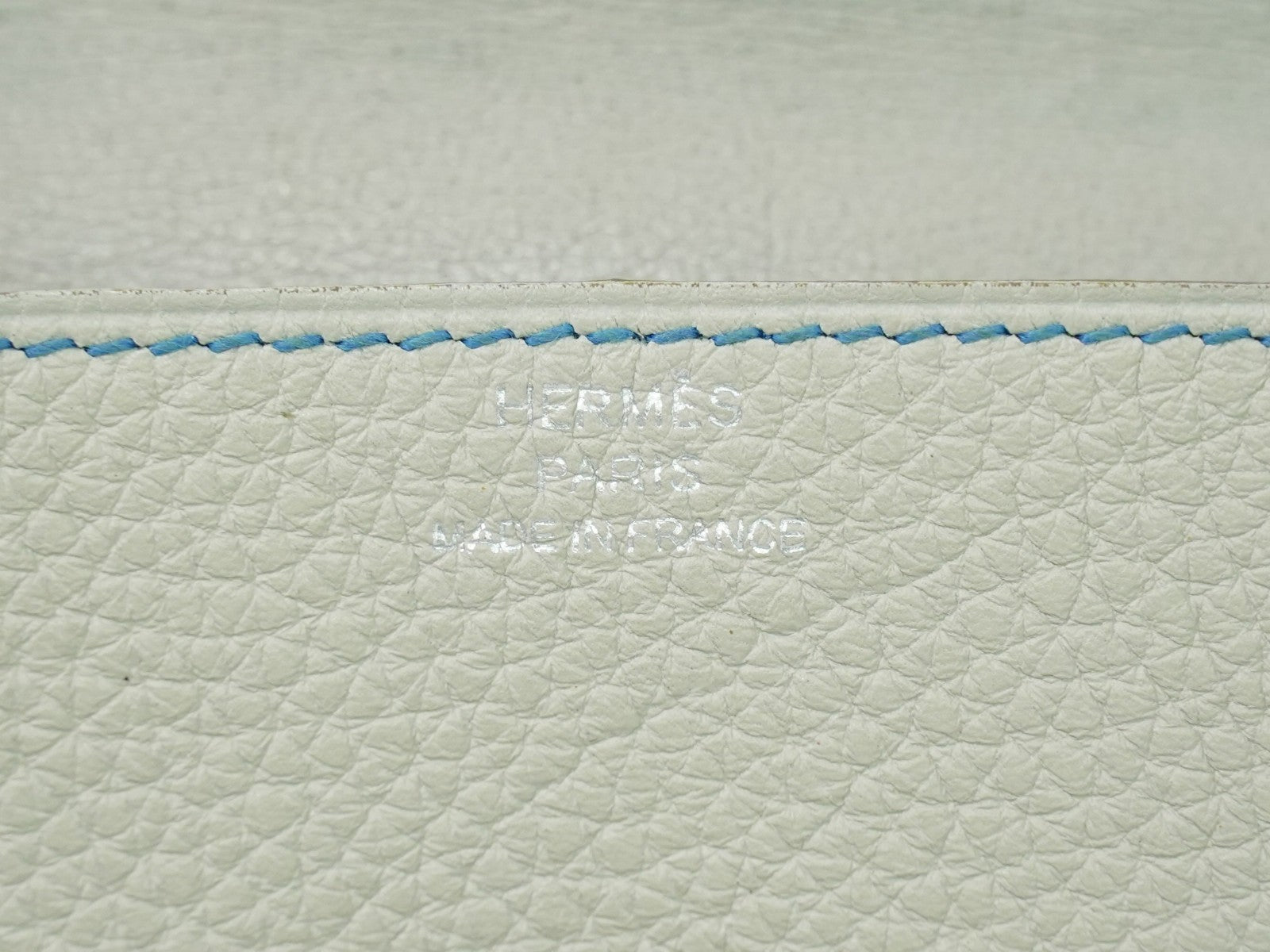 Hermes Dogon Compact Leather Gray Leather Wallets Accessory (Pre-Owned)