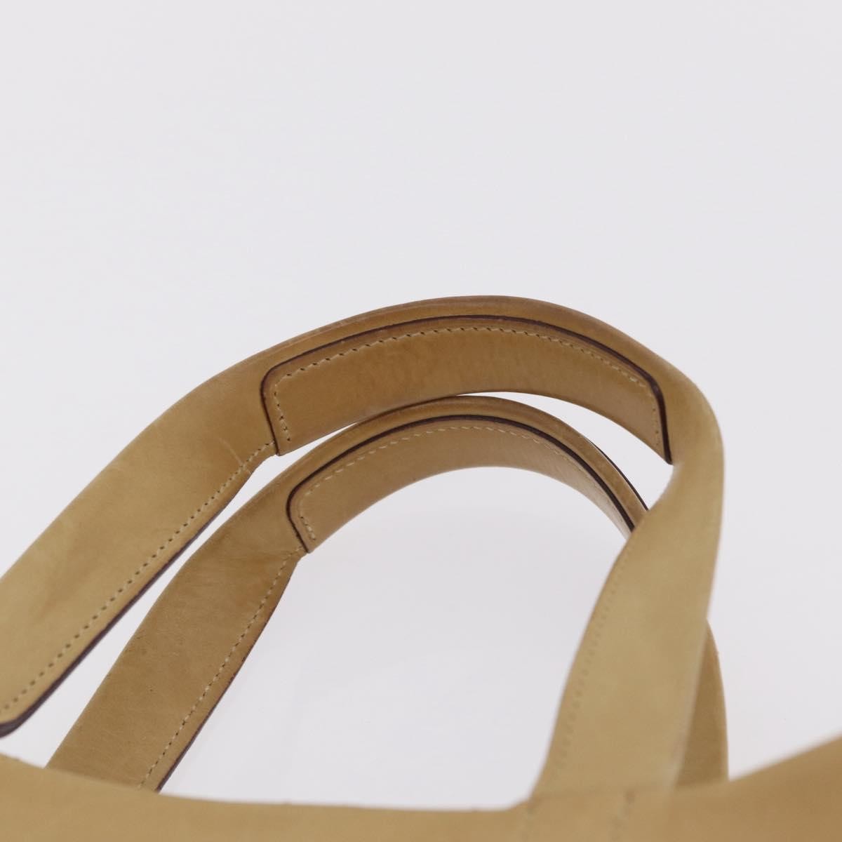 Loewe Papelle Leather Beige Leather Tote Bag Bag (Pre-Owned)