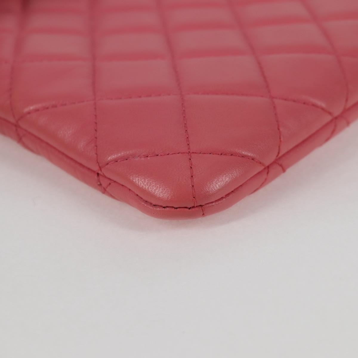 Chanel Cc Casino O Case Clutch Quilted Lambskin Pink Leather Clutche & Pouche Bag (Pre-Owned)