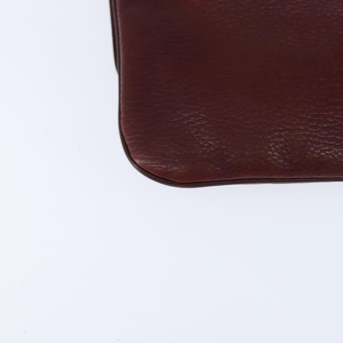 Cartier Must De Cartier Leather Burgundy Leather Shoulder Bag Bag (Pre-Owned)