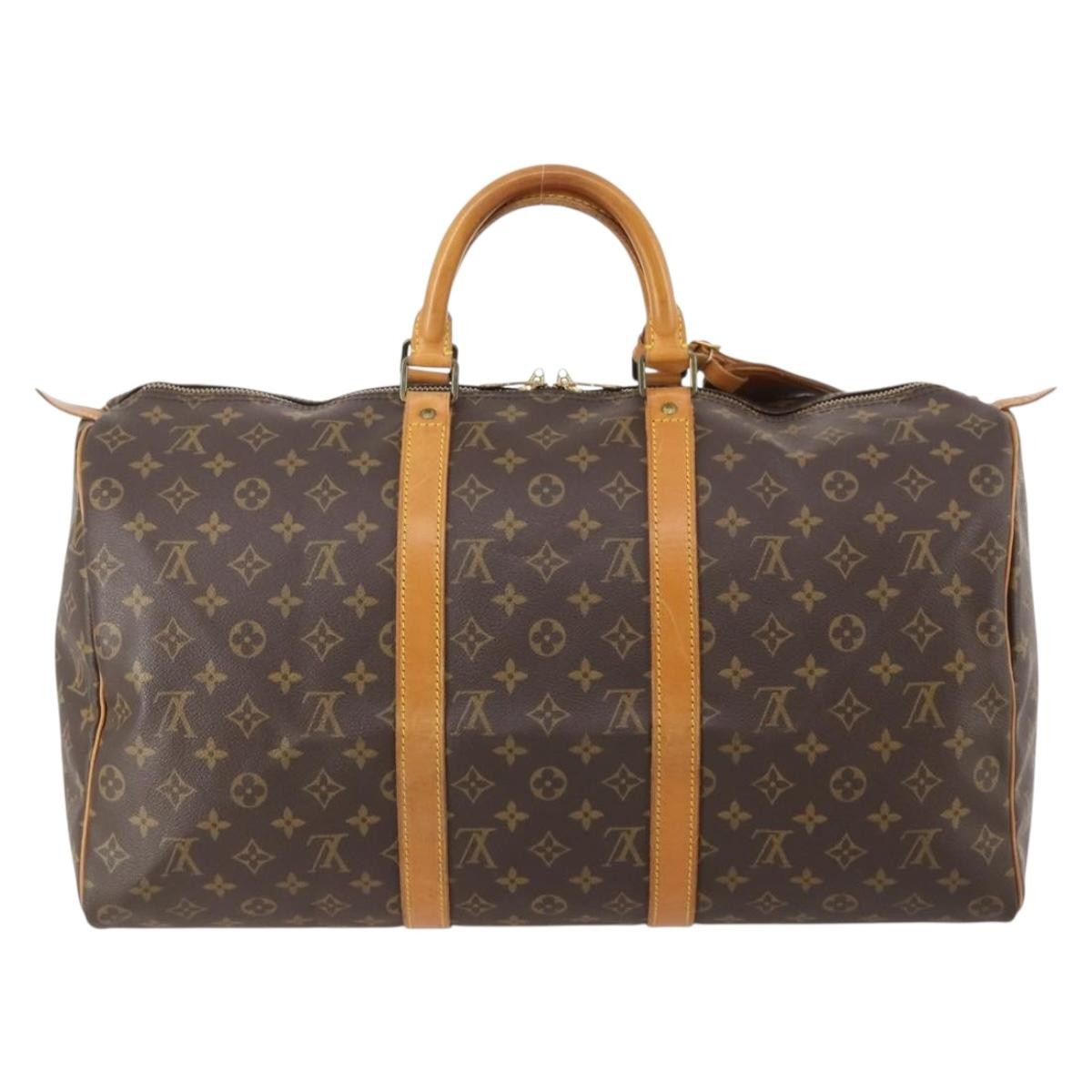 Louis Vuitton Keepall Monogram Canvas Brown Canvas Travel Bag Bag (Pre-Owned)