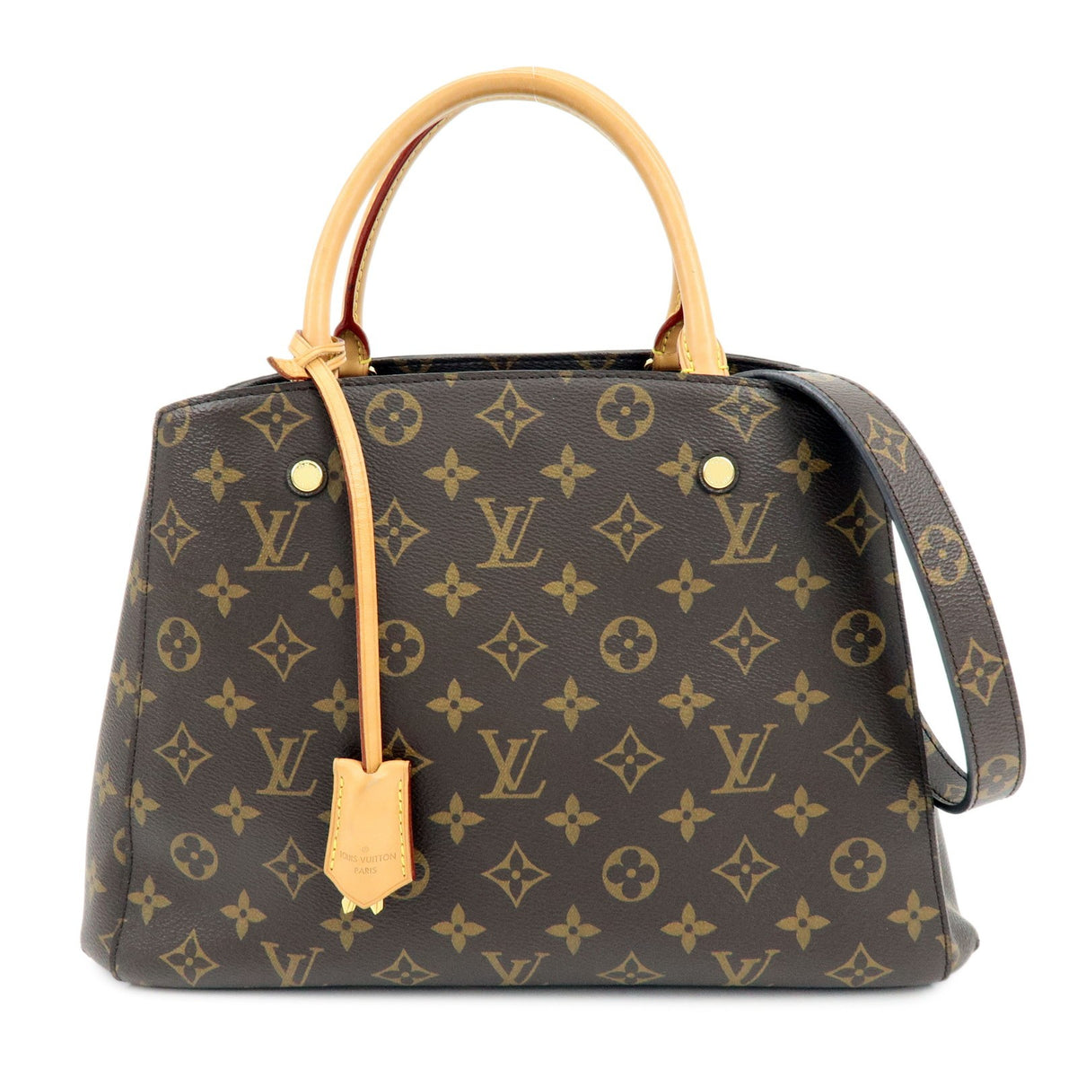 Louis Vuitton Montaigne Monogram Canvas Brown Canvas Handbag (Pre-Owned)