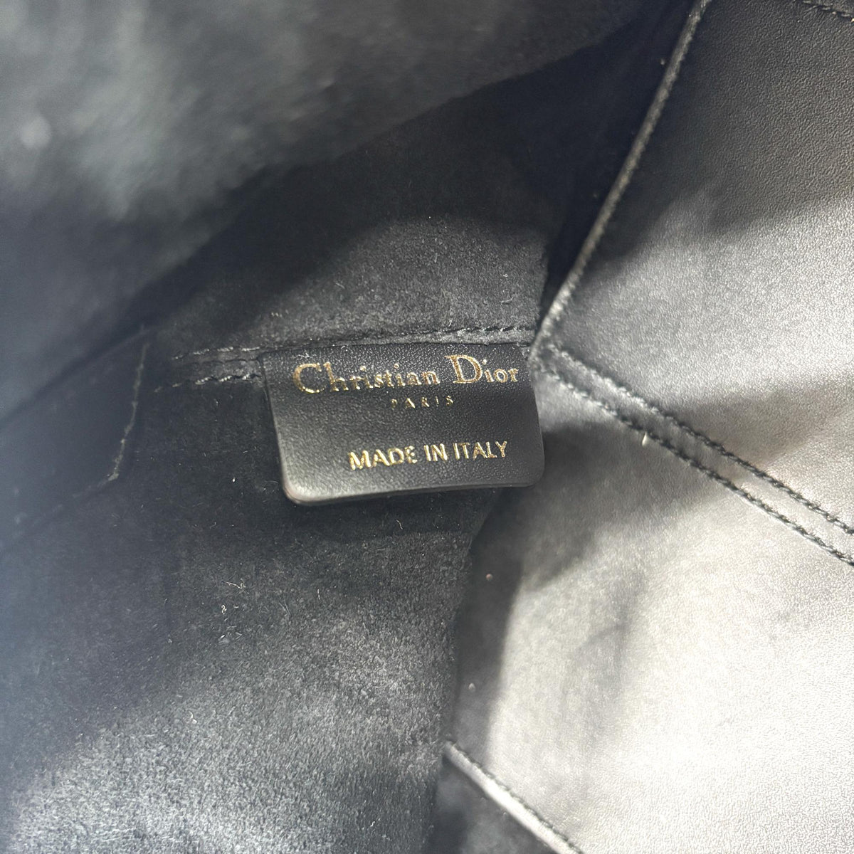 Christian Dior Toujours Macrocannage Quilt Calfskin Black Leather Tote Bag Bag (Pre-Owned)