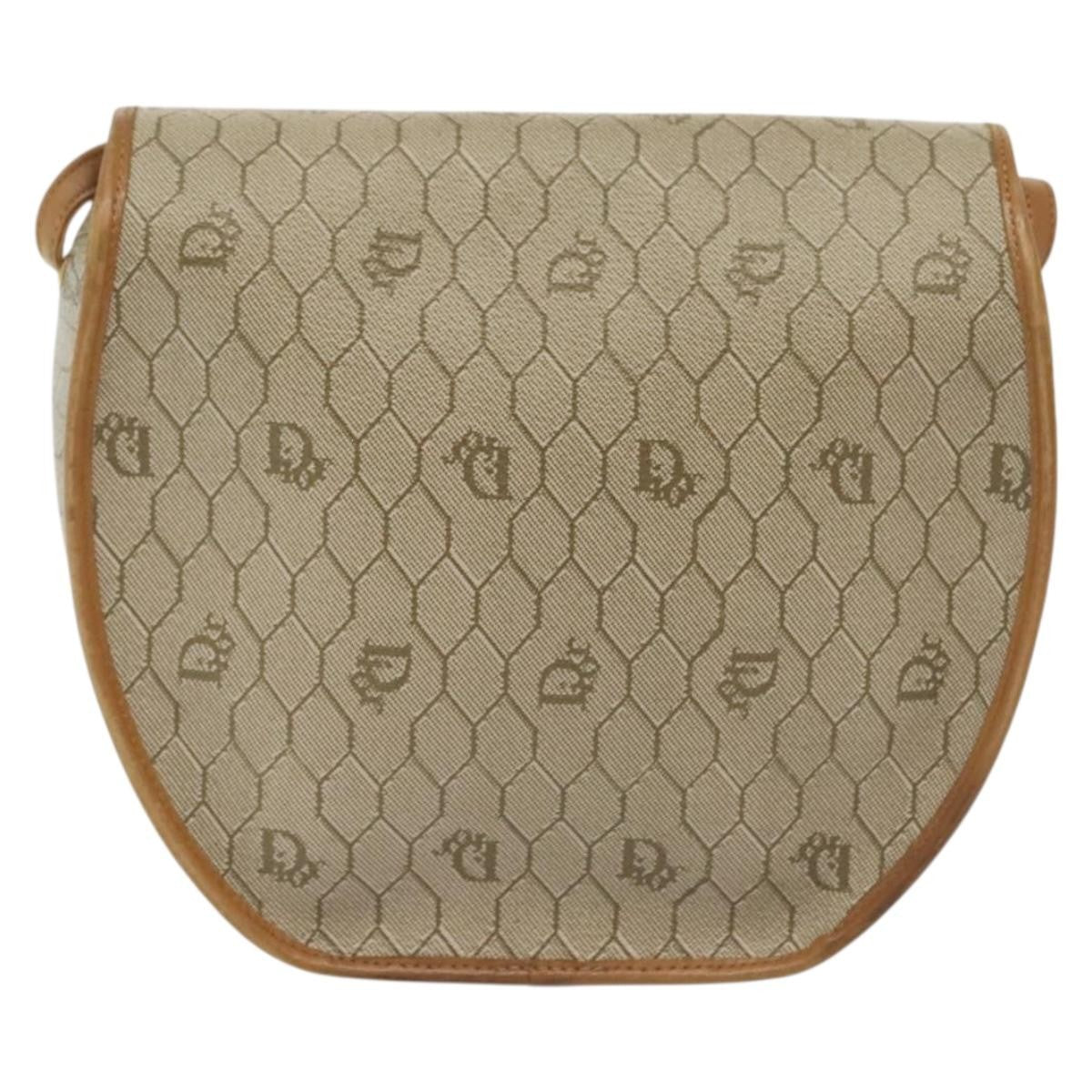 Christian Dior Vintage Honeycomb Canvas Beige Canvas Bag (Pre-Owned)