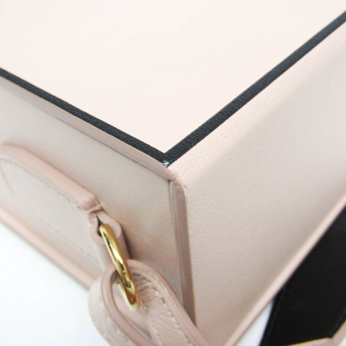 Fendi Logo Vertical Box Leather Pink Leather Shoulder Bag Bag (Pre-Owned)