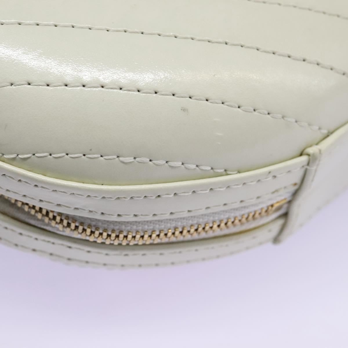 Chanel La Pausa Evening Chevron Lambskin With Applique White Leather Shoulder Bag Bag (Pre-Owned)