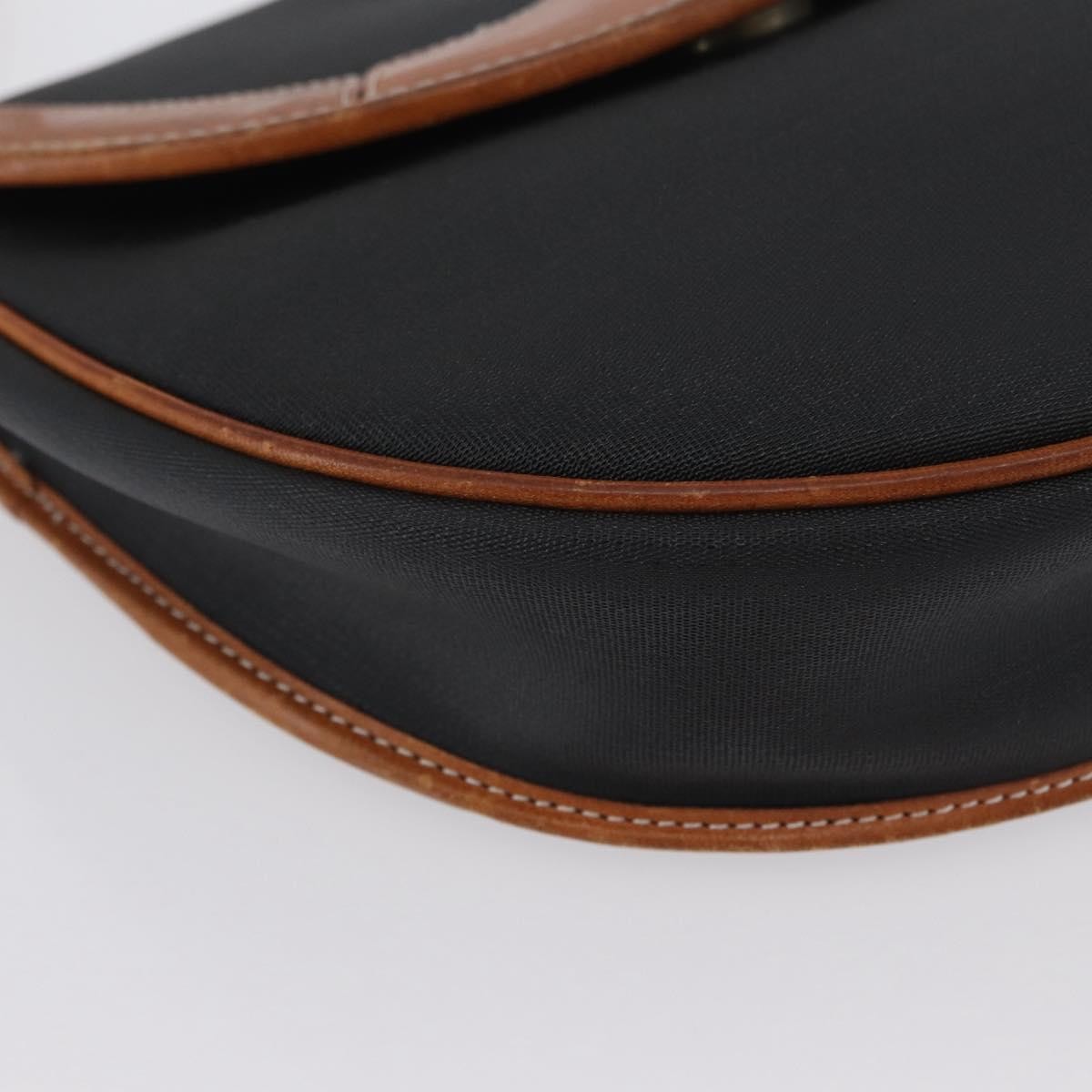 Christian Dior Vintage Canvas Black Canvas Shoulder Bag Bag (Pre-Owned)