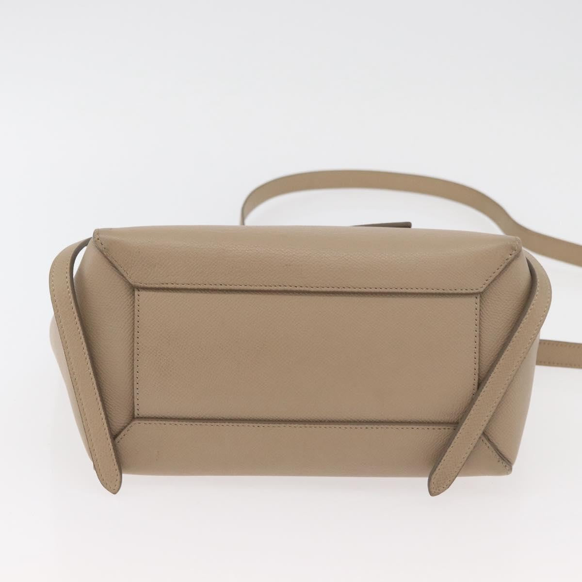 Celine Belt Calfskin Beige Leather Handbag (Pre-Owned)
