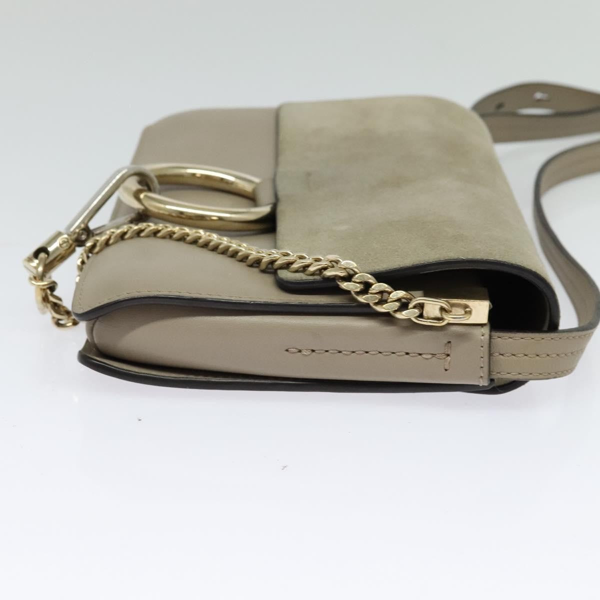 Chloe Faye Leather And Suede Beige Leather Bag (Pre-Owned)