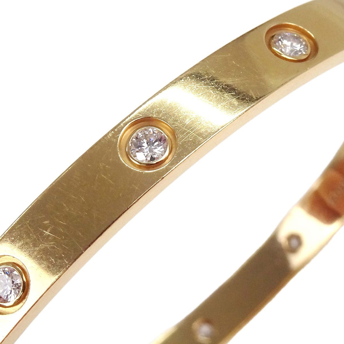 Cartier Love 18K Rose Gold And Diamonds Gold Gold Bracelet Jewelry (Pre-Owned)