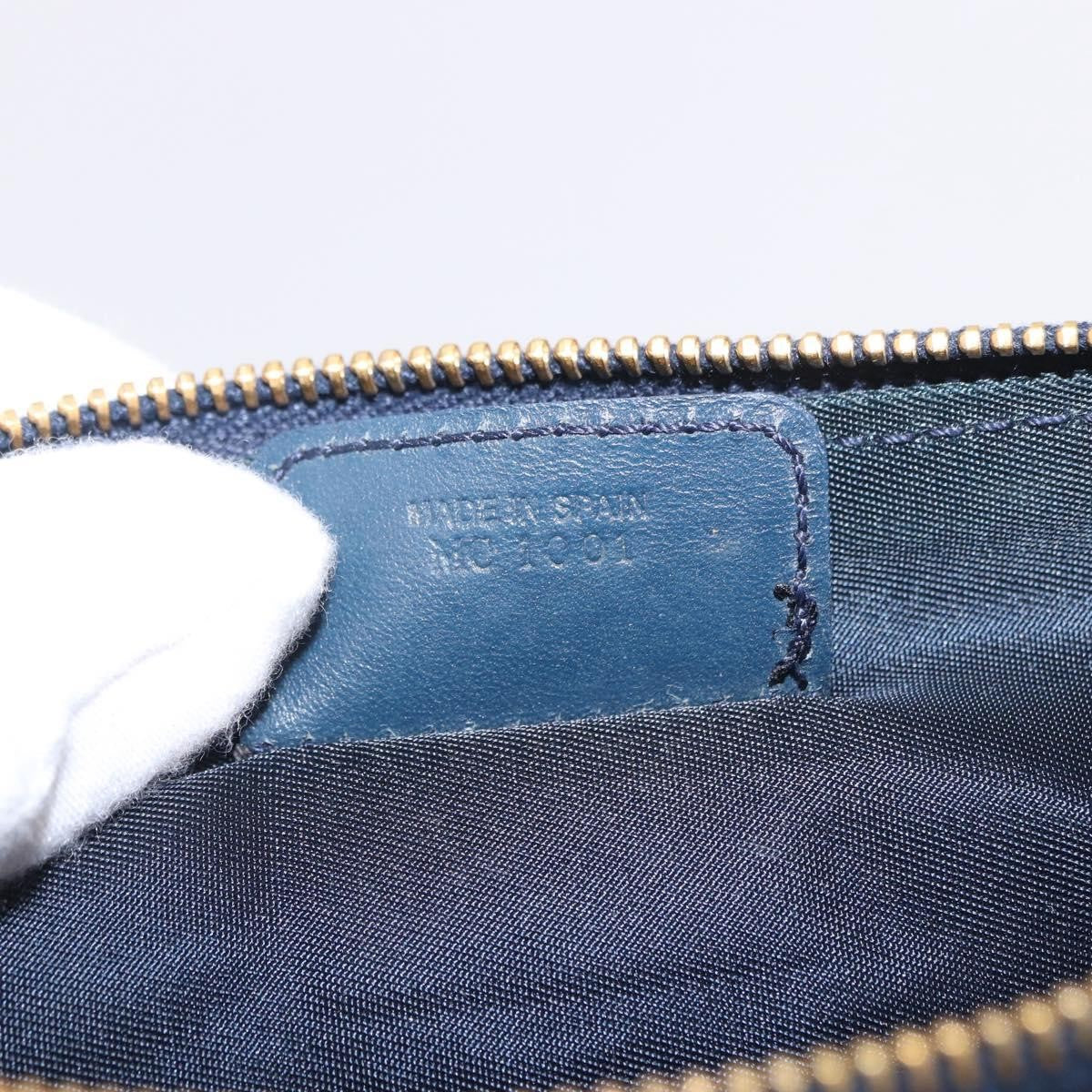 Christian Dior Vintage Saddle Bag Canvas Navy Canvas Clutche & Pouche Bag (Pre-Owned)